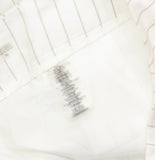 Calvin Klein Womens Pinstriped Pleated Linen Blend Lined Pants White / Khaki 16