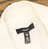 Aqua Side Button Blazer Jacket IJM30881 White 2XS
