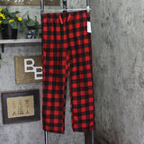 Max And Olivia Boys 2-Piece Pajama Sleep Shirt Bottom Set Red / Black XL (16/18)