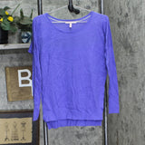Victoria's Secret Womens Lightweight Long Sleeve Sweater Blur Purple M