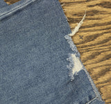 Gogo Jeans Distressed Frayed Straight-Leg Jeans Medium White Wash Blue 20W