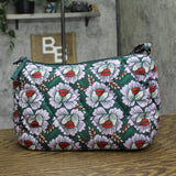 Vera Bradley Quilted Floral Shoulder Bag Purple Green Multi One Size