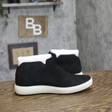 Ecco Soft 7 Side-Zip Low Bootie Sneaker 430243 Black Nubuck US 6M-6.5M (EUR 37)