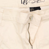 DG2 by Diane Gilman Print Hem Skinny Plus Size Petite Jeans Cream Off White 24WP