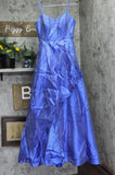 Teeze Me Juniore Lace-Up Metallic Gown HF481917 Blue 7/8