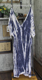 Raviya Tie-Dye Cover-Up Maxi Dress 76808XTD Navy Tie Dye Blue 3X