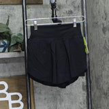 All In Motion Womens Woven High-Rise 2-in-1 Run Shorts 3" 89832707 Black XS