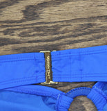 Lauren Ralph Lauren Club Solid Macrame Ring Top Swim Bikini Electric Blue 10