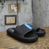 Floopi Womens Slides with Cloud Support Anti Skid Black-2 Black 11M