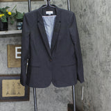 Calvin Klein Suit Separate Business One-Button Blazer Jacket Charcoal Gray 16