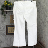 Me By Jennie Garth Piece Dye Full Length Flare Jeans A682345 White 20W