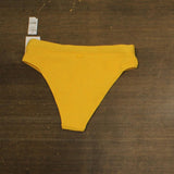 Roxy Haleiwa Banded High-Waist Bikini Bottom 434001980 Yellow L