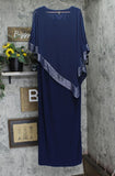 SLNY Womens Plus Size Asymmetrical-Overlay Gown Dress 166e4165912687