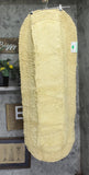 Home Weavers Ruffle Collection 100% Cotton Bath Rug Oval Long Yellow 21x54
