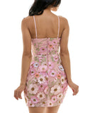 City Studios Juniors Embroidered Tulle 3D Dress 8304UG3BT3 Pink Multi 5/6