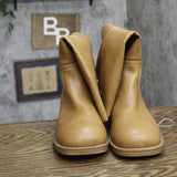 Universal Thread Womens Mai Boots Faux Leather Block Heel 94568934 Tan Brown 10M