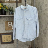 Threads Unlimited Mens Vintage Button Up Work Shirt 1667a1922846dc Light Blue L