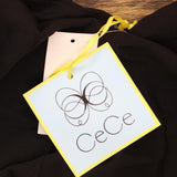 Cece Womens Collared Scallop Embroidered Dress 7024922 Black 8