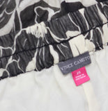 Vince Camuto Floral-Print Lined Drawstring Pants 92325312 Rich Black / Brown 2X