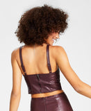 Guess Women's Sleeveless Sabella Pu Top W2BP26K8S30