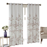 Madison Park Vera Sheer Grommet Top Curtain Panel Mauve Floral White 50" x 84"