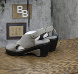 JBU Womens Alyssa Wedge Sandal B3ALA19 Gray Shimmer 8M