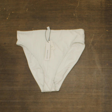 Sanctuary Womens Refresh Rib High Rise Bikini Bottom SARR25552 White M