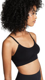 Yummie Womens Convertible Scoop Neck Bralette Bra YD5-011 Black S/M