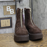 Wild Fable Womens Honor Boots Faux Suede Platform 94568509 Brown 7.5M
