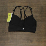 All in Motion Women's Low Support Strappy Longline Bra 66ZRL Black M
