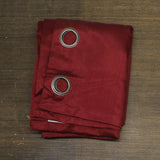 Max Blackout Mystique 100% Blackout Grommet Top Single Curtain Panel Red 50x84