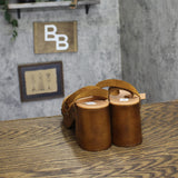 Steve Madden Suede Wooden Platform Block Heel Sandals KARS03S1 Cognac Brown 7M