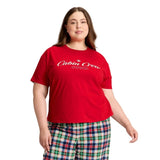 Wondershop Cabin Crew Short Sleeve Holiday Pajama Shirt 94690402 Red 3X