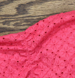 Andie Eyelet Bandeau Bikini Top with Removable Cups AT389 Begonia Pink L