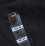 Levi's Womens Original 501 Straight Jeans Button Fly Studded Pocket Black 28x30