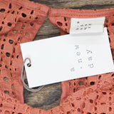 A New Day Women's Short Sleeve Eyelet Top 564828 Pink L