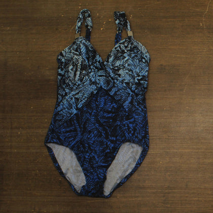 Miraclesuit Peregrina Underwire Tummy Control One Piece Swimsuit Blue 10
