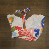 Vince Camuto Womens Halter Cross Strap Tropical Tankini V1S789 Blue Multi M