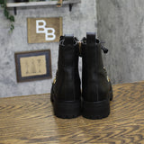 Karl Lagerfeld Makenzie Embellished Combat Booties KL445771 Black 6M