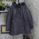 Susan Graver Plus Size Hooded Parka with Removable Vest Gray See Measurements