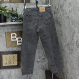 Levi's Upcycle Baggy Vintage 550 Relaxed Fit Jeans Black Wash See Measurements