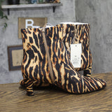 A New Day Womens Tigris Boots Block Heel Booties 94568631 Tiger Print Brown 9.5M