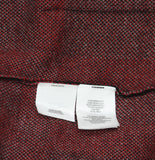 Kasper Womens Open Front Long Knit Duster Cardigan Sweater Black / Red XL