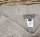 Barefoot Dreams Ultra Lite Rolled Edge Ankle Pants Beach Rock Brown S Tall