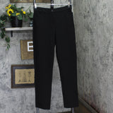 Susan Graver Tailored Womens Regular Smart Ponte Slim Leg Trouser Pants Black S