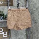 State of Day Linen Blend 2-Pc. Sleeveless Pajama Shorts Natural Umber Brown S