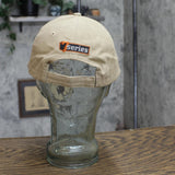 Mens Farmtrac Embroidered Strapback Baseball Cat Hat Brown / Blue OS