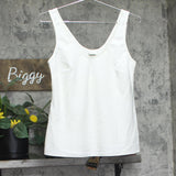 A New Day Womens Woven Satin Scoop Neck Shell Tank Top Cream Off White S