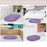 Home Weavers Double Ruffle Collection Bathroom Rugs 4-Piece Set Purple Standard
