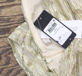 GUESS Womens Strapless Sleeveless Solane Metallic Bodycon Dress Gold Multi 2